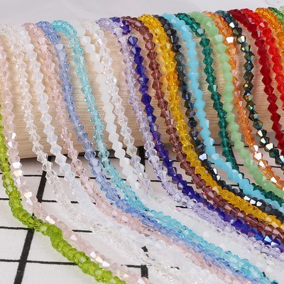 1 Dây 50 Miếng 6 Mm Sáng Bóng Rondelle Áo Mặt Pha Lê Thủy Tinh Đôi Nón Tròn Rời Miếng Đệm Hạt Cho DIY Vòng Tay Vòng Cổ J