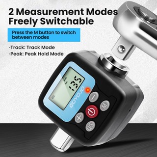  Bộ chuyển đổi cờ lê mô-men xoắn kỹ thuật số GOYOJO - Bộ chuyển đổi và đồng hồ đo công cụ mô-men xoắn điện tử chính xác với màn hình LCD Bao gồm 1   2 " 1   4 