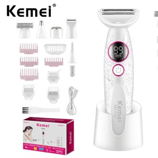  Kemei Đa Năng Điện Nữ Máy Cạo Râu Không Dây Dao Cạo Cho Chân Cánh Tay Nách Bikini Sạc Chống Thấm Nước Lông Mày Cơ Thể Tông Đơ Cắt Tóc 