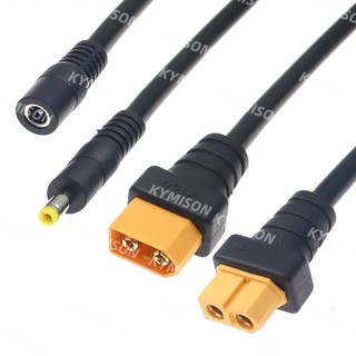 Xt60 Cắm Nam Nữ Sang DC 5.5 * 2.1 / 5.5 * 2.5 Mm Kết Nối Pin Sạc Cáp Dây Silicon Cho Sạc Pin RC