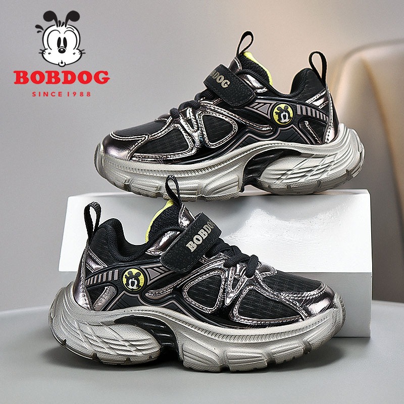 Giày Bé Gái BOBDOG 2026 Phong Cách Mới Bé Trai Giày Thể Thao Da Chống Thấm Nước Thoáng Khí Giày Thể 