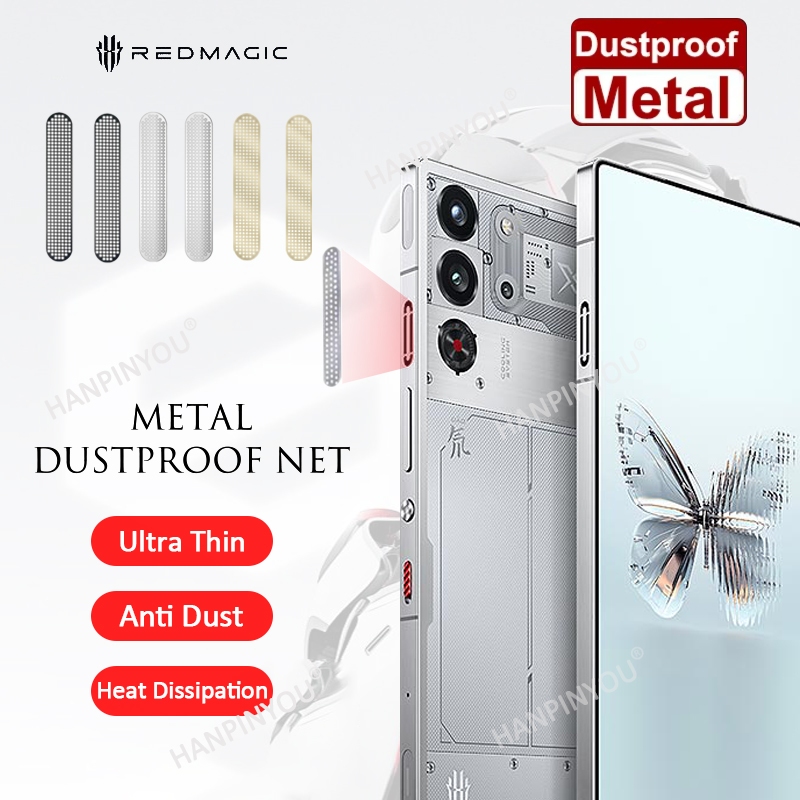 Cho Red Magic 11 10 10s 9s 8s 7s Pro Plus Điện Thoại Không Khí Chống Bụi Lưới Dán Tai Nghe Loa Lỗ Thoát Lỗ Thông Hơi Chống Bụi Lưới Kim Loại Bao