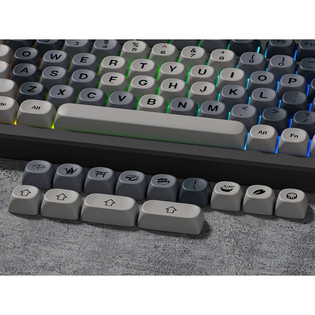 Womier Retro MOA Màu Xám Dễ Thương Keycaps 135 Phím Dye Sub Theme PBT Key Cap Set | BigBuy360 - bigbuy360.vn