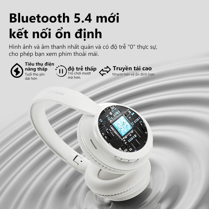 Tai Nghe Bluetooth Hyundai HY-T02 MAX Chất lượng âm thanh HIFI Giảm tiếng ồn Cảm ứng thông minh Cuộc gọi HD Bluetooth 5.4 | BigBuy360 - bigbuy360.vn