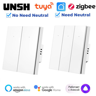 Tuya Zigbee 3.0 EU UK Việt Nam Công Tắc Đèn Thông Minh Không Dây Trung Tính Không Tụ Điện Nút Nhấn Công Tắc Treo Tường Cuộc Sống Thông Minh Làm Việc Với Alexa Google Home Tmall Genie