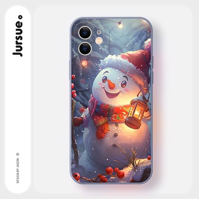 Jursue Ốp điện thoại mềm chống sốc không khí mùa đông dễ thương và thú vị tương thích với iPhone 17 16 15 14 13 12 11 Pro Max SE 2020 X XR XS ip 7 8 Plus H5240Q