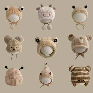 Phiên Bản Hàn Quốc Mũ Bé Mùa Đông Chống Lạnh Bé Trai Bé Gái Mũ Len Dệt Kim