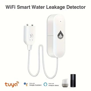 Wifi Tuya Máy dò cảm biến rò rỉ nước thông minh Báo động Cảm biến rò rỉ nước lũ Tương thích với cuộc sống thông minh Google Home Alexa