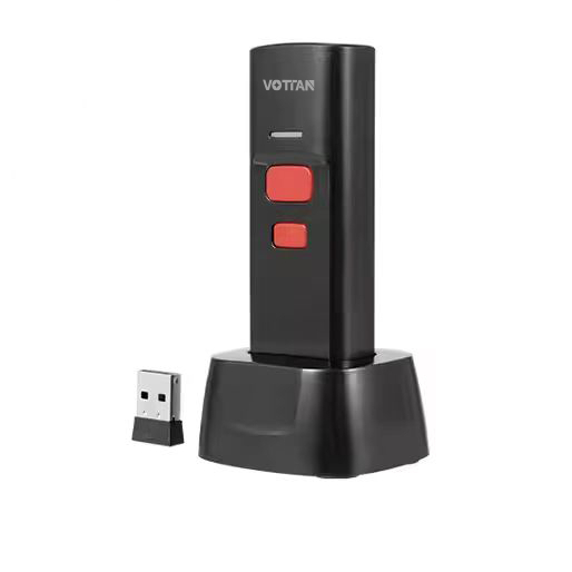 Máy quét mã vạch không dây Mini Bluetooth 1D 2D QR Bar Code Scanner 3 trong 1 Bluetooth & 2.4G & Đầu