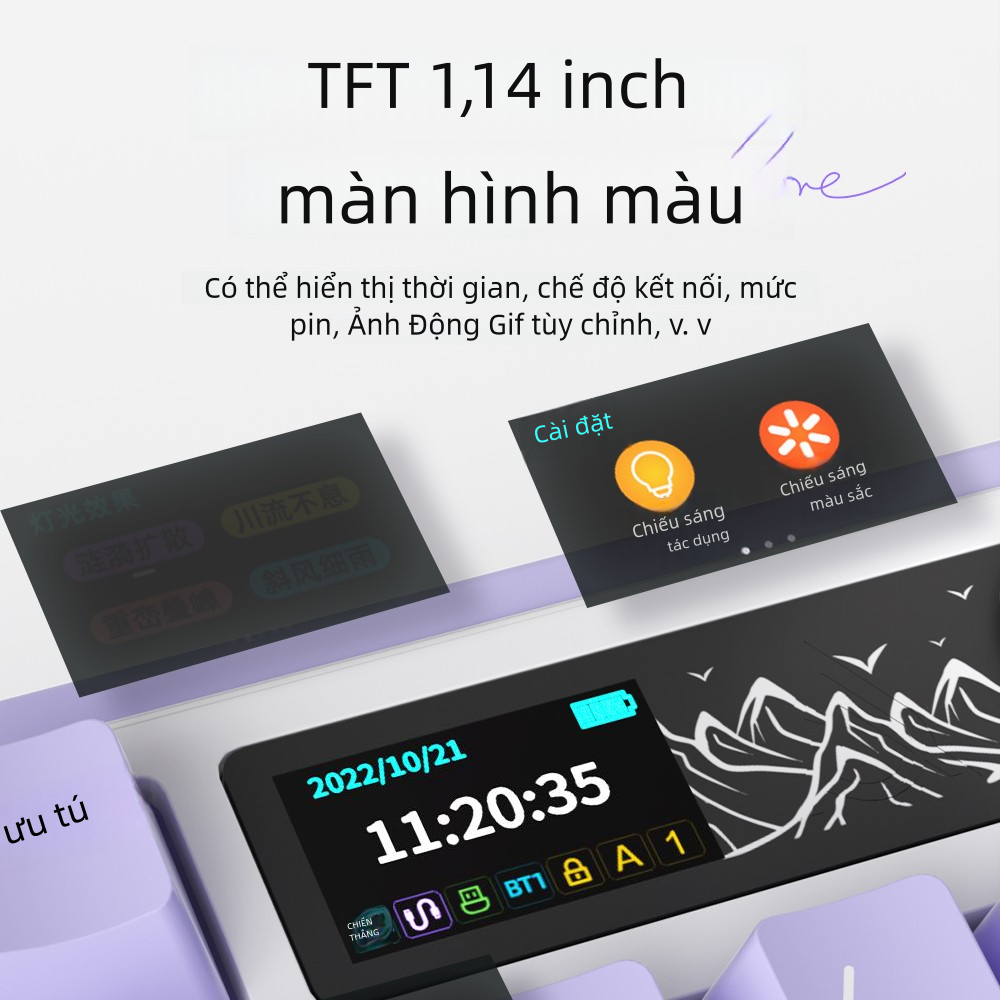 Đầu tiên 15 giảm giá Ajazz AK980 Bàn Phím Chơi Game Cơ Bluetooth RGB Đèn Nền 98 Phím Trao Đổi Nóng Ba Chế Độ Bàn Phím Không Dây Cho PC Laptop Máy Tính Để Bàn | BigBuy360 - bigbuy360.vn