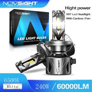 Novsight 2 Chiếc 6500K Trắng 240W 60000LM Xe H4 H7 H11 9005 9006 Đèn Pha LED Ống Kính Máy Chiếu 6500K Tích Hợp Đèn Pha Ô Tô