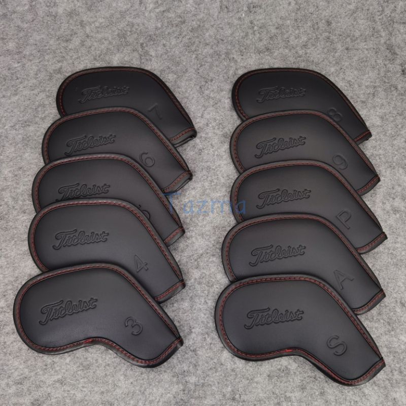 Titleist Branded Golf Club Iron Headcover (3,4,5,6,7,8,9, P, A, S) cho Vỏ bảo vệ từ tính đầu sắt Thi