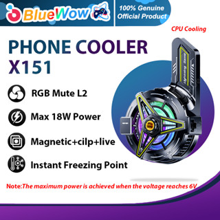  Bluewow X151 ABS Điện Thoại Di Động Bán Dẫn Quạt Làm Mát Tản Nhiệt Mặt Sau Từ Tính Làm Mát Trò Chơi Cho IP Android Phát Trực Tiếp Tản Nhiệt 