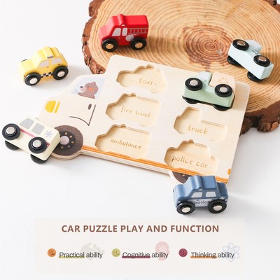Đồ chơi bằng gỗ cho bé Bảng xếp hình cầm tay 3D Montessori Đồ chơi giáo dục sớm Màu sắc & Hình dạng Trò chơi phù hợp