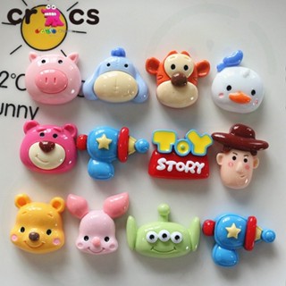 Sticker Gắn Dép， Shoes accessories，3D dễ thương chủ đề Winnie the Pooh trang trí lỗ giày tự làm Charm Button Shoe charm