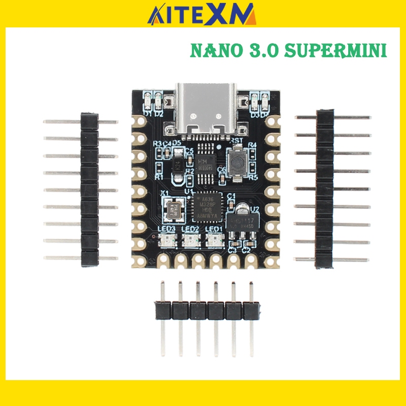Nano V3.0 / Nano SuperMini Type-C phát triển bo mạch atmega328p chip ch340 cổng nối tiếp cho arduino