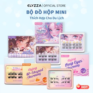 Mi Giả Idol Kpop & Nối Mi Móng Vuốt Mèo(10-12mm), ELYZZA Mi Mắt Cáo Có Thể Tái Sử Dụng Nhiều Lần, Mi Chùm Dễ Gắn, Mi Cụm Dễ Dùng, Mắt To Tự Nhiên