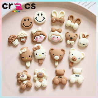 Sticker gắn dép Cross dòng gấu nâu nhỏ MIU 3D quyến rũ, phụ kiện sandal DIY, Jibbicz for Cross