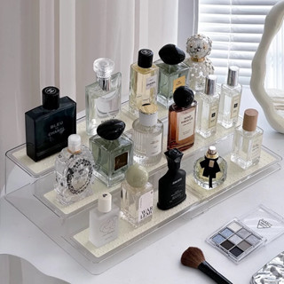 Có Thể Mở Rộng Nước Hoa Tổ Chức Trong Suốt 3 Lớp Thang Acrylic Nước Hoa Hiển Thị Giá Để Bàn Trang Điểm Sắp Xếp Ins Son Môi Mỹ Phẩm Hộp Sắp Xếp