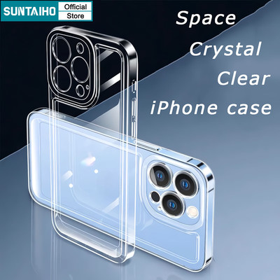 Suntaiho Ốp Lưng iPhone Chất Lượng Cao Thời Trang Đơn Giản Trong Suốt Vỏ Điện Thoại TPU Cao Cấp Chống Sốc Cho Iphone 16 15 14 12 13 11 Pro Max IP 7 8 Plus Iphon X XS XR XsMax Hàn quốc Ốp Lưng