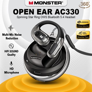 Monster Open Ear AC330 Tai nghe mở tai Bluetooth 5.4 Tai nghe không dây IPX5 Tai nghe thể thao chống nước có Mic Earbud OWS