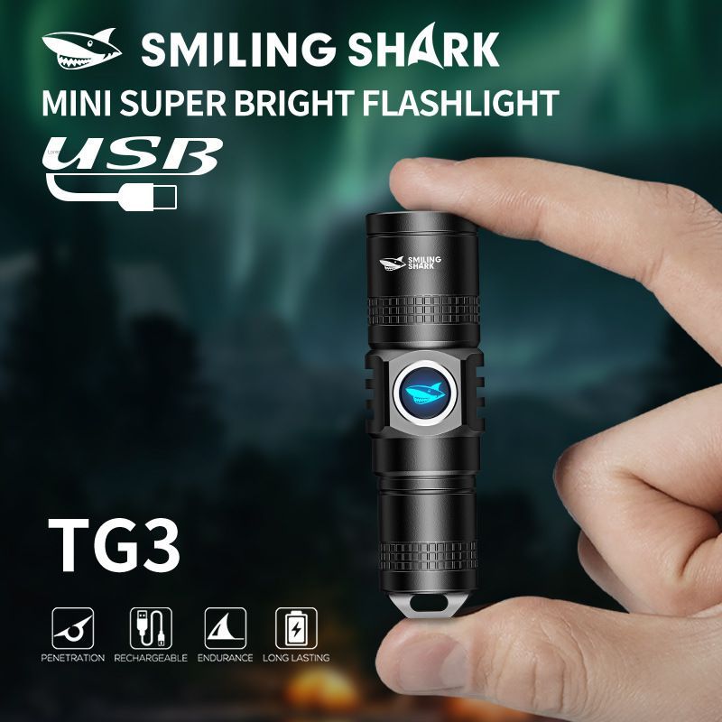 Đèn pin đa chức năng có thể sạc lại SMILING SHARK Mini