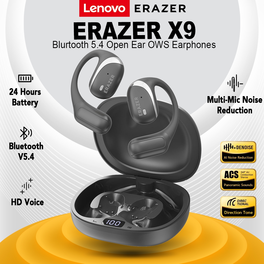 ERAZER Open Ear X9 Tai nghe thể thao Bluetooth không dây 5.4 OWS Tai nghe giảm tiếng ồn HiFi Stereo có Mic | BigBuy360 - bigbuy360.vn