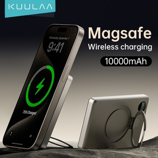  Bộ sạc dự phòng không dây kỹ thuật số PD20W có chân đế Bộ nguồn sạc nhanh 10000mAh hút từ tính ngân hàng điện không dây thích hợp cho iPhone 16 15 12 13 14 pro max 