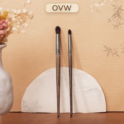 【OVW】Bộ 2 cọ trang điểm XQ1119 chuyên nghiệp bằng lông dê tự nhiên cao cấp tiện dụng 
