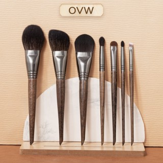 【OVW Set 7 cọ trang điểm  đầu vát dùng để đánh phấn nền / má hồng / tạo khối chuyên nghiệp