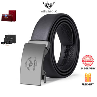 Thắt lưng polo William thắt lưng nam phong cách mới thời trang khóa tự động thắt lưng da thật dành cho nam