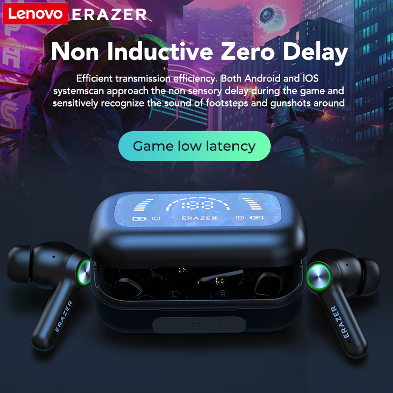 Lenovo ERAZER XP11 PRO Tai Nghe Phiên Dịch Al Tai nghe không dây dịch thời gian thực thông minh Bluetooth 5.4 có màn hình cảm ứng LED Tai nghe kinh doanh có Mic chống nước IPX5 | BigBuy360 - bigbuy360.vn
