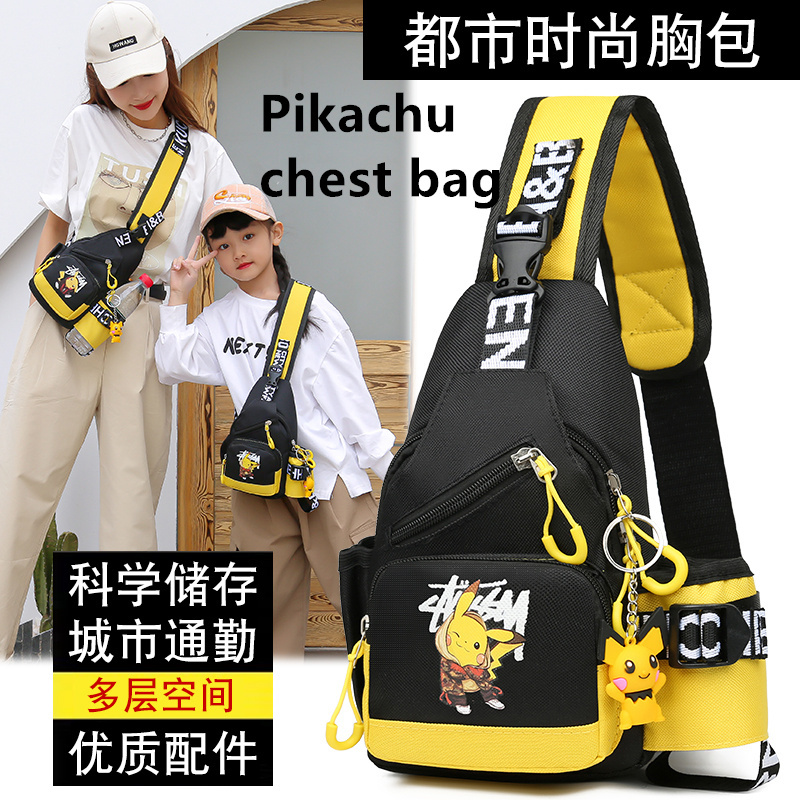 Túi đeo chéo pikachu có sẵn Túi đeo ngực pikachu pikachu túi đeo vai đơn túi đeo chéo pikachu thắt l