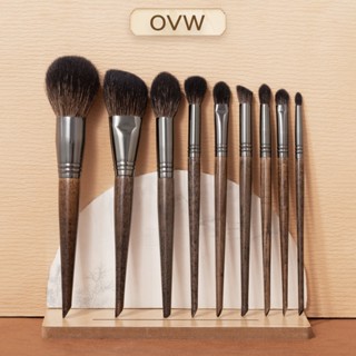  Ovw 9 Chiếc Trang Điểm Chuyên Nghiệp Dê Tóc Trang Điểm Bộ Phấn Mắt Pha Trộn Bút Kẻ Mắt Lông Mi Lông Mày Làm Đẹp Dụng Cụ Cọ Trang Điểm 