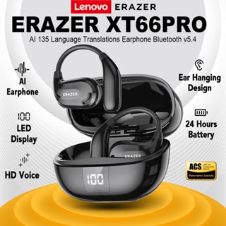Lenovo ERAZER XT66 PRO Al Tai nghe không dây dịch thời gian thực thông minh Bluetooth 5.4 SLEEP ASMR có màn hình cảm ứng LED Tai nghe kinh doanh có Mic chống nước IPX5