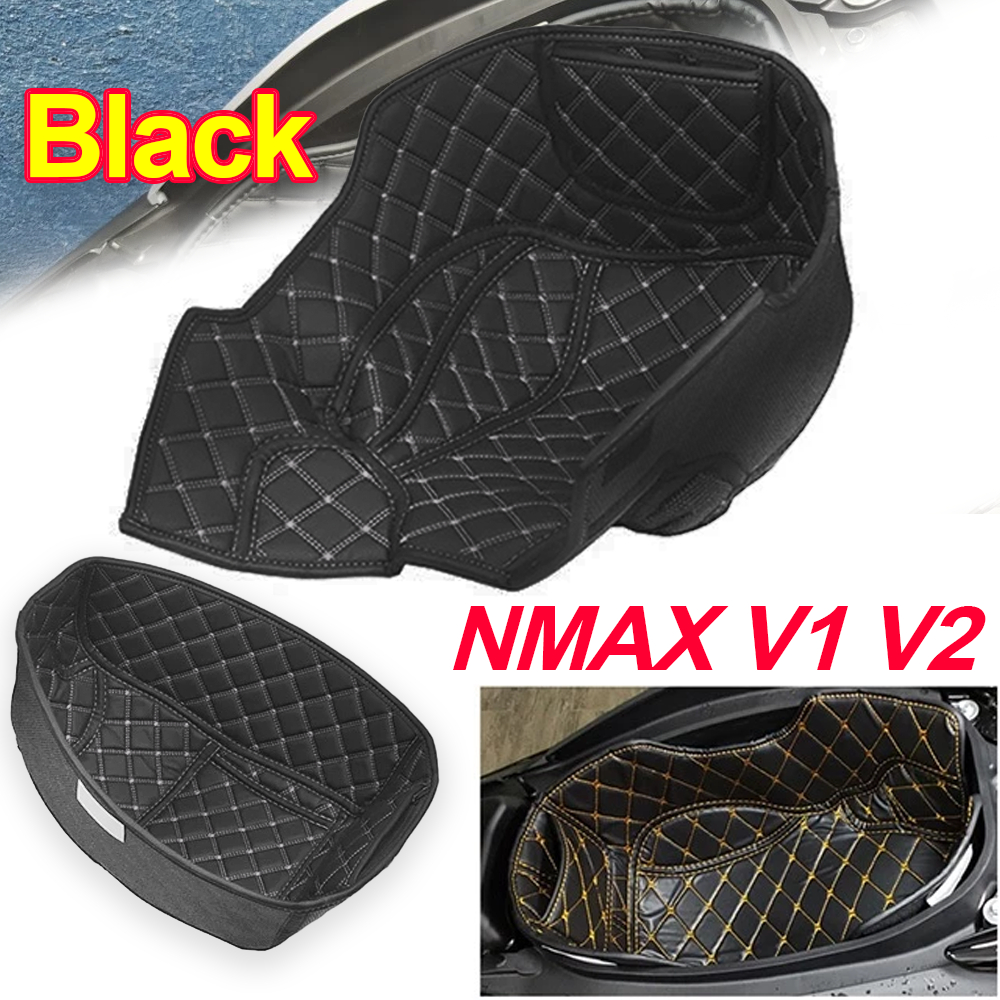 [Đen] YAMAHA NMAX V2 NMAX V1 NMAX 155 2019-2024 Miếng đệm ngăn ghế U Box Miếng đệm da NMAX155 Phụ ki