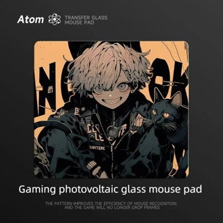 Tấm lót chuột thủy tinh Atom Photovolta Nâng cấp cường lực Miếng lót bàn chơi Game FPS mượt mà