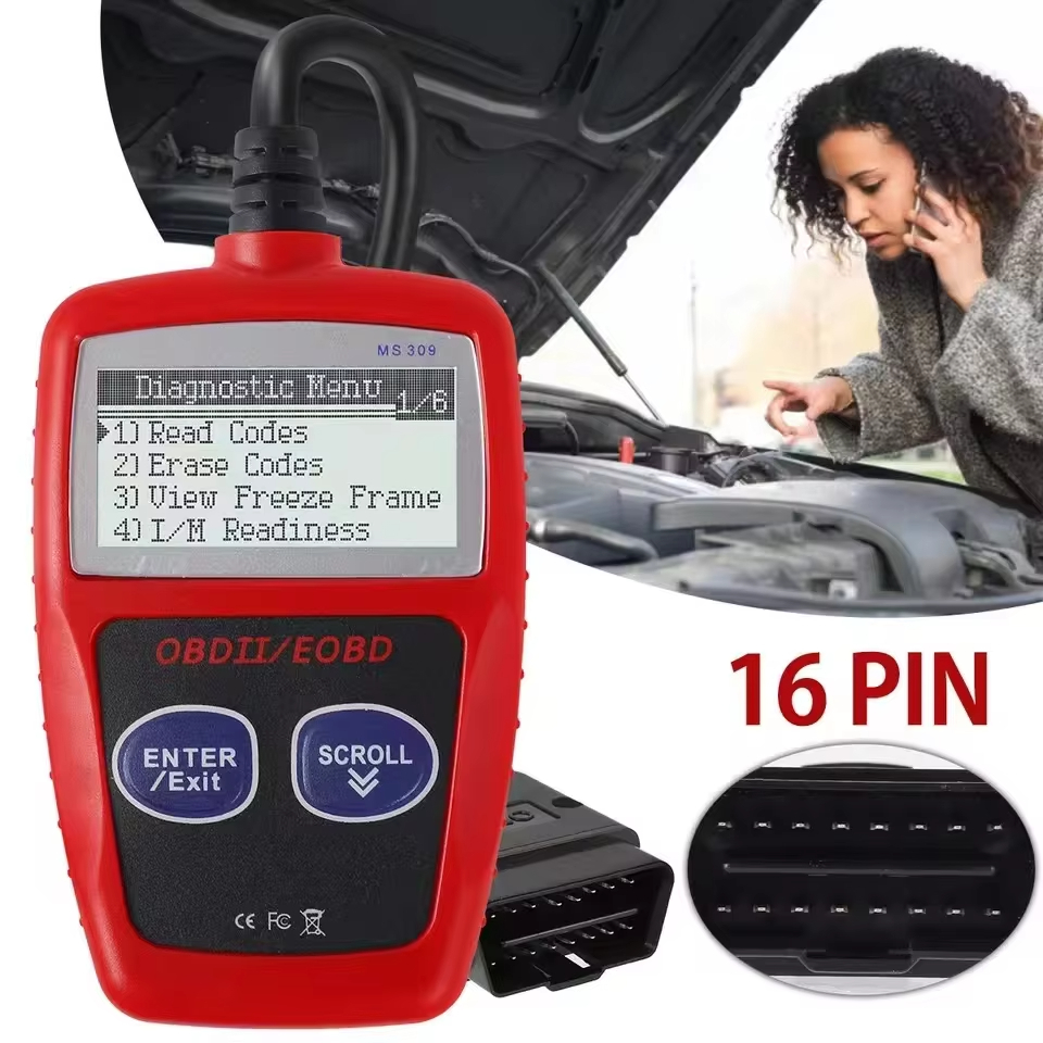 MaxiScan MS309 CAN BUS Đầu đọc mã ô tô OBD2 Công cụ chẩn đoán EOBD OBD II MS 309 Máy quét mã ô tô vớ