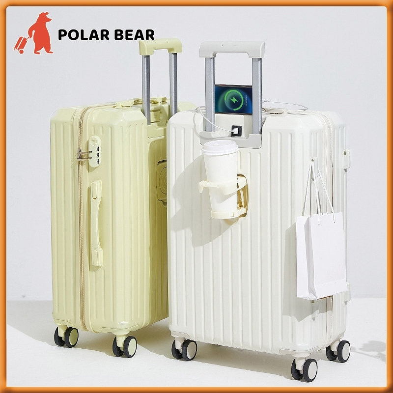 [Giá đỡ cốc USB] Vali 20 / 24 / 28 Inch Hành lý chống trầy xước Túi du lịch Vali Khóa mật khẩu Bánh xe đa năng