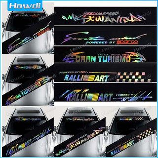  Mới Laser Chữ Cái Ô Tô Tự Động Cửa Sổ Phía Trước Kính Chắn Gió Decal Dán Kiểu Dáng Xe 