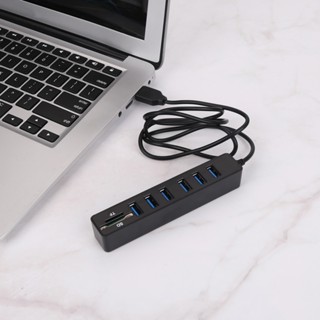 Lenovo Bộ hub chia 6 cổng USB kèm dây cáp dài và đầu đọc thẻ nhớ SD / TF tiện dụng thích hợp cho Laptop