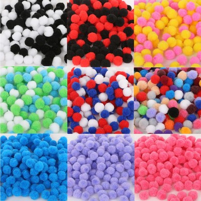 300 Cái / túi 10 Mm Mini Lông Tơ Mềm Pom Poms Pompoms Bóng Đồ Chơi Trẻ Em Cưới Trang Trí Nhà Cửa DIY Đồ Thủ Công Phụ Kiện May Vá