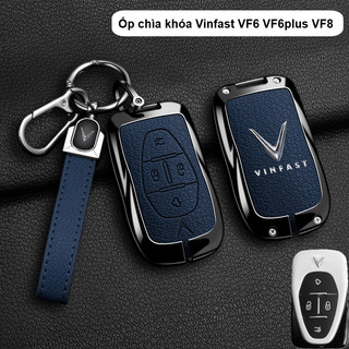  ốp chìa khoá vf6 vf6 plus - Da + Hợp Kim Cao Cấp Móc Khóa cho vinfast vf6 vf6 plus vf8 