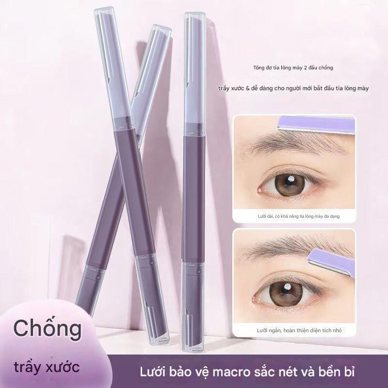 Tông Đơ Lông Mày Hai Đầu Lông Dao Cạo Mặt Lông Mày Tông Đơ Lưỡi Dao Cạo Lông Mày Dao Định Hình Bộ Dụng Cụ Trang Điểm