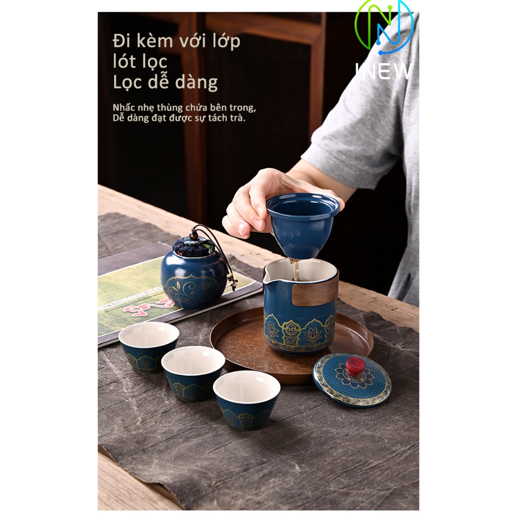 Bộ Ấm Chén Trà Du Lịch Tiện Lợi Dễ Sử Dụng | BigBuy360 - bigbuy360.vn
