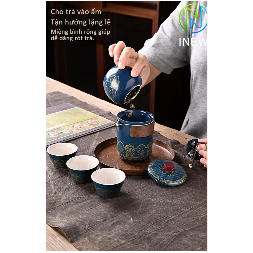 Bộ Ấm Chén Trà Du Lịch Tiện Lợi Dễ Sử Dụng | BigBuy360 - bigbuy360.vn
