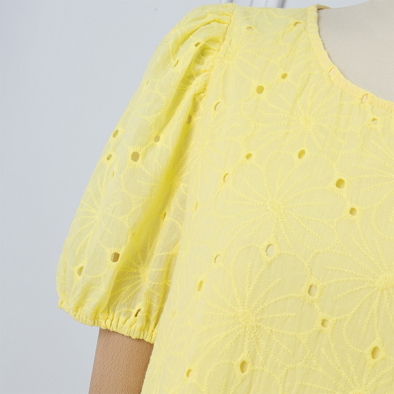 Zanzea Nữ Hàn Quốc Cổ Tròn Puff Tay Ngắn Ren Chữ A | BigBuy360 - bigbuy360.vn