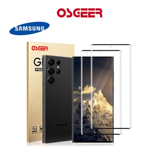  Miếng Dán Bảo Vệ Màn Hình OSGEER Kính Cường Lực 3D Cong 9H Bảo Vệ Màn Hình Cho Samsung Galaxy S21 S22 S23 S24 25 Ultra 5G 