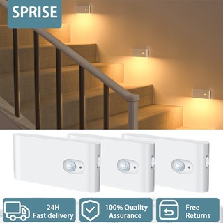  SPRISE Cảm Biến Chuyển Động Đèn Ngủ Sạc Cầu Thang Đèn Trong Nhà Trắng Ấm Áp Từ Tính LED Cảm Ứng Cho Hành Lang Cầu Thang Phòng Tắm 