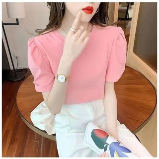 Mùa Hè 2023 Phong Cách Mới Áo Thun Niche Phong Cách Hồng Kông Mùa Hè Phiên Bản Hàn Quốc ins Lập Kế Hoạch Tay Ngắn Top Nữ